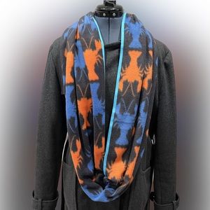 Lobster Print Fleece Double Sided Adult Infinity Scarf